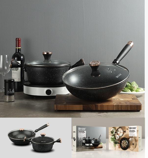 金嫂子皇冠麦饭石不粘两件套32cm/24cm 型号：KST1932DZ
