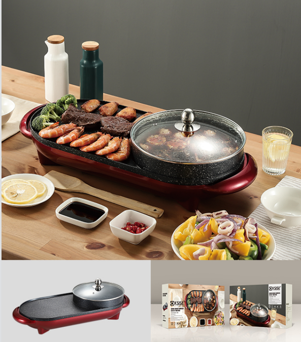 金嫂子鸿运吉祥涮烤一体锅1500W  型号：AZT18D01