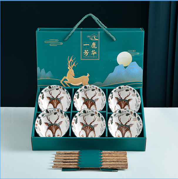 SZM一鹿芳华6碗6筷套装