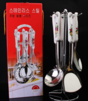 5厘陶瓷柄厨具套装七件套