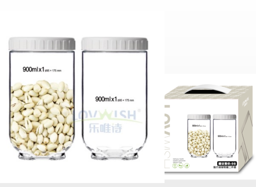 LWS 猫爪储物罐两件套MZG/L2 容量：900ML*2